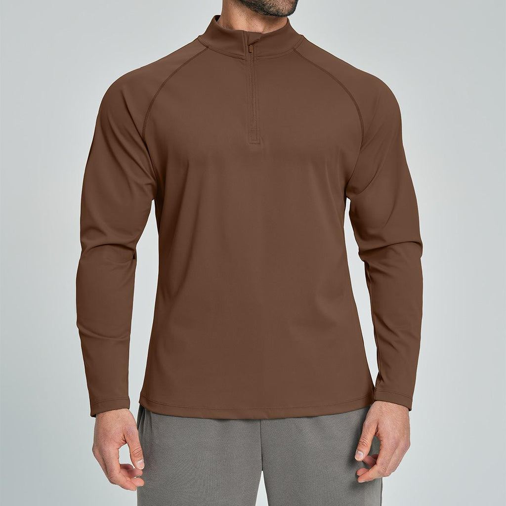 Mens Gym Training 78%nylon 22%spandex Quarter Zip Shirt ECX5086-2 - Product View 6 | Honfit