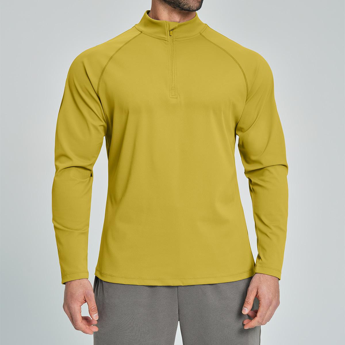 Mens Gym Training 78%nylon 22%spandex Quarter Zip Shirt ECX5086-2 - Product View 7 | Honfit