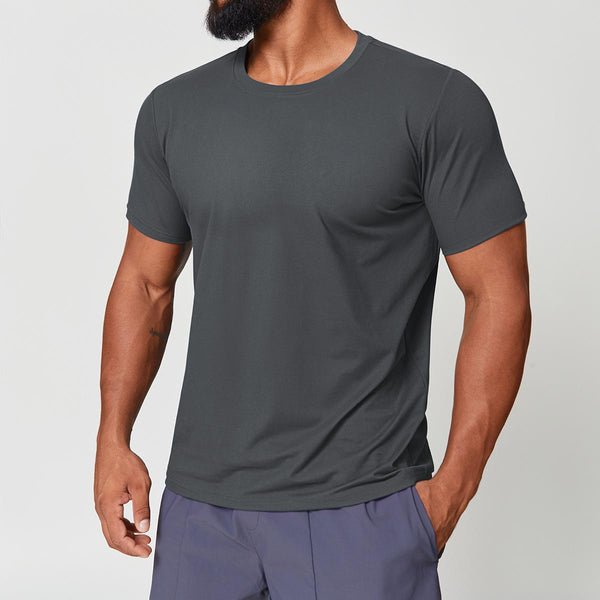 Mens Gym Workout 88%polyester 12%spandex Tshirt EDX1166 - Product View 1 | Honfit