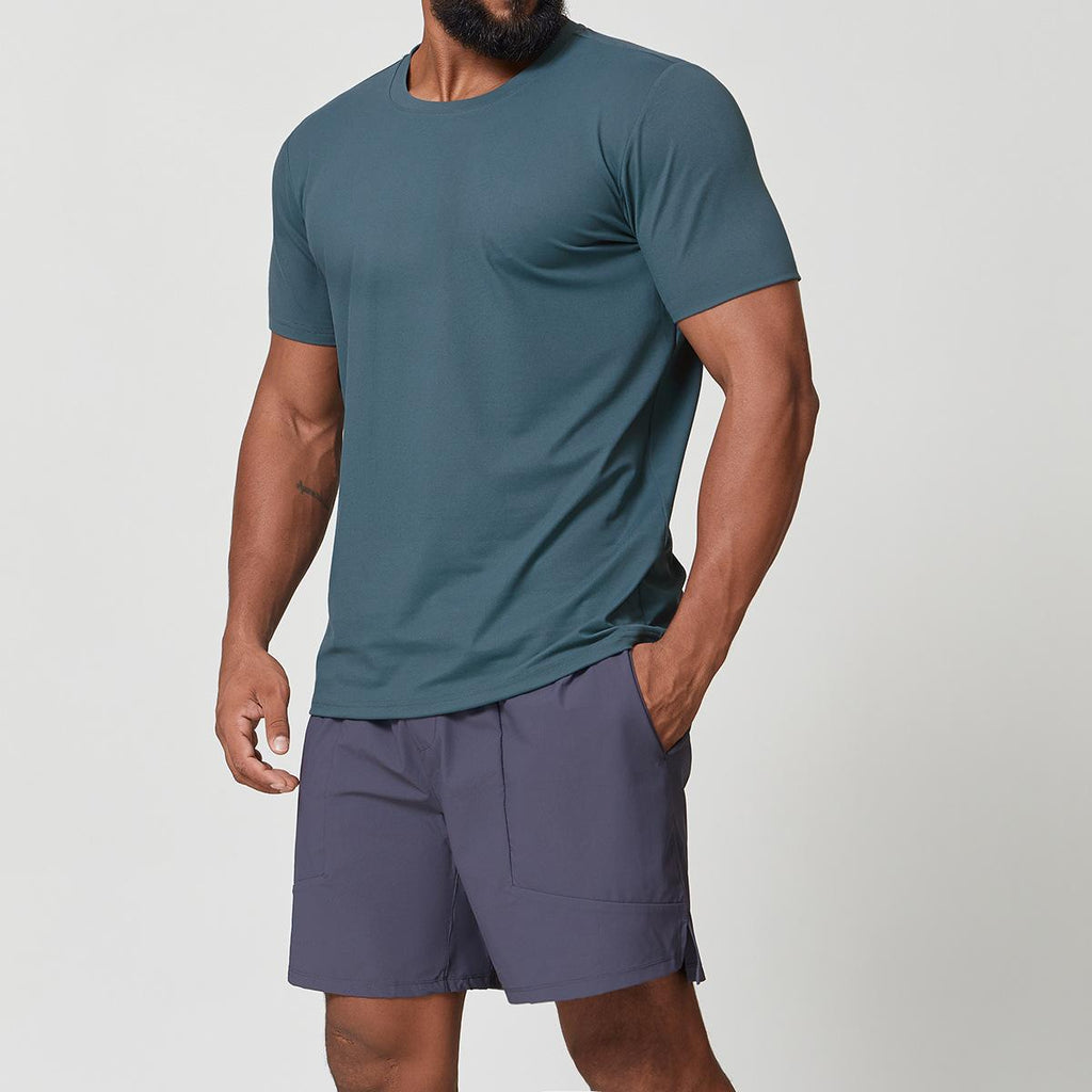 Mens Gym Workout 88%polyester 12%spandex Tshirt EDX1166 - Product View 11 | Honfit
