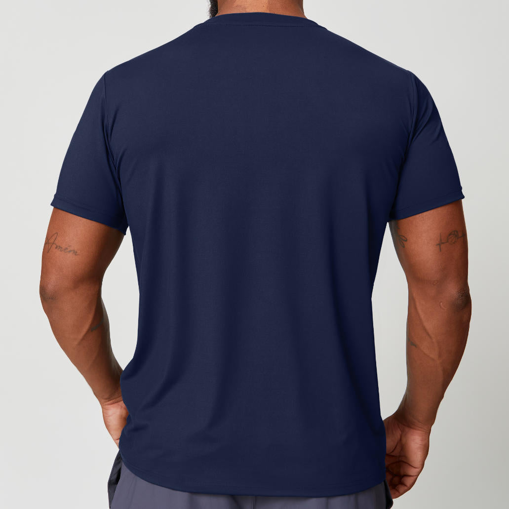 Mens Gym Workout 88%polyester 12%spandex Tshirt EDX1166 - Product View 13 | Honfit