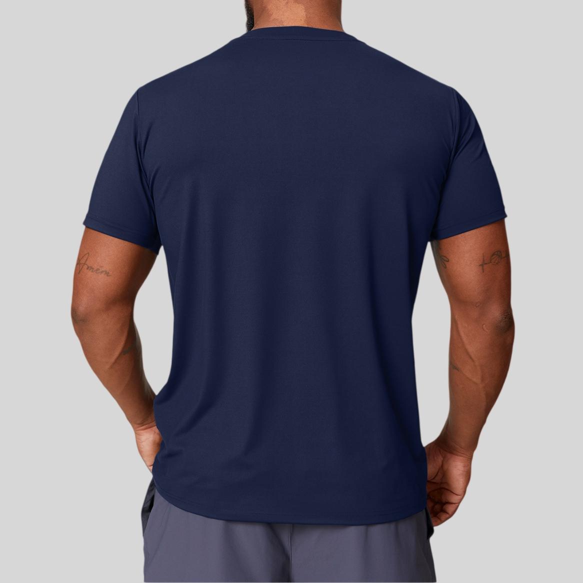 Mens Gym Workout 88%polyester 12%spandex Tshirt EDX1166 - Product View 2 | Honfit