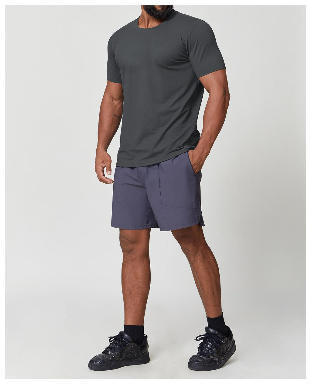 Mens Gym Workout 88%polyester 12%spandex Tshirt EDX1166 - Product View 36 | Honfit