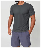 Mens Gym Workout 88%polyester 12%spandex Tshirt EDX1166 - Product View 37 | Honfit