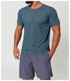 Mens Gym Workout 88%polyester 12%spandex Tshirt EDX1166 - Product View 41 | Honfit