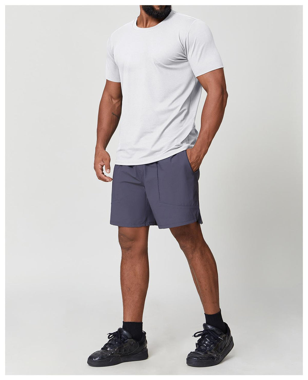 Mens Gym Workout 88%polyester 12%spandex Tshirt EDX1166 - Product View 44 | Honfit