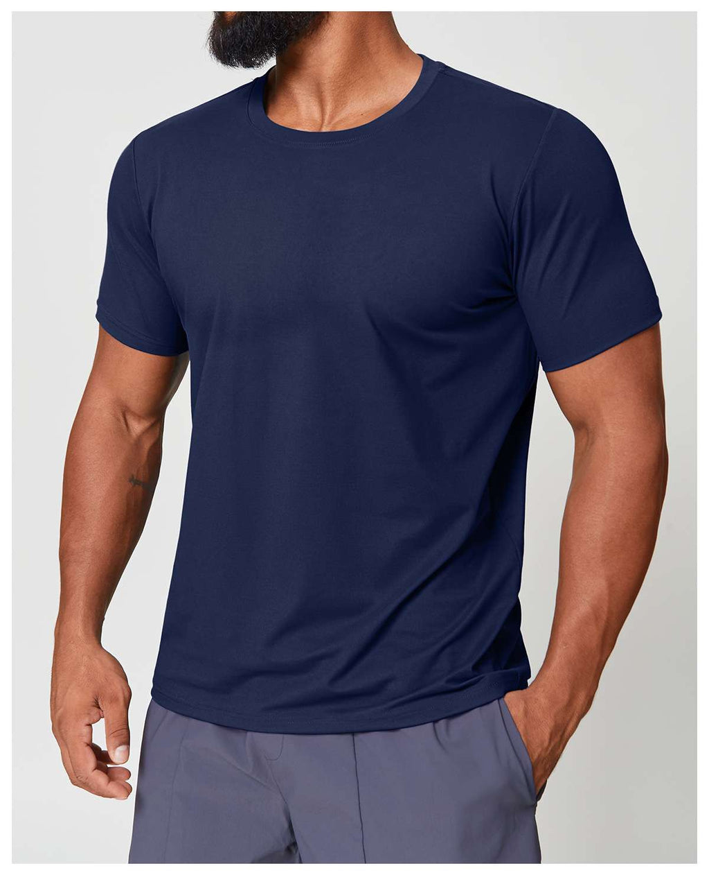 Mens Gym Workout 88%polyester 12%spandex Tshirt EDX1166 - Product View 48 | Honfit