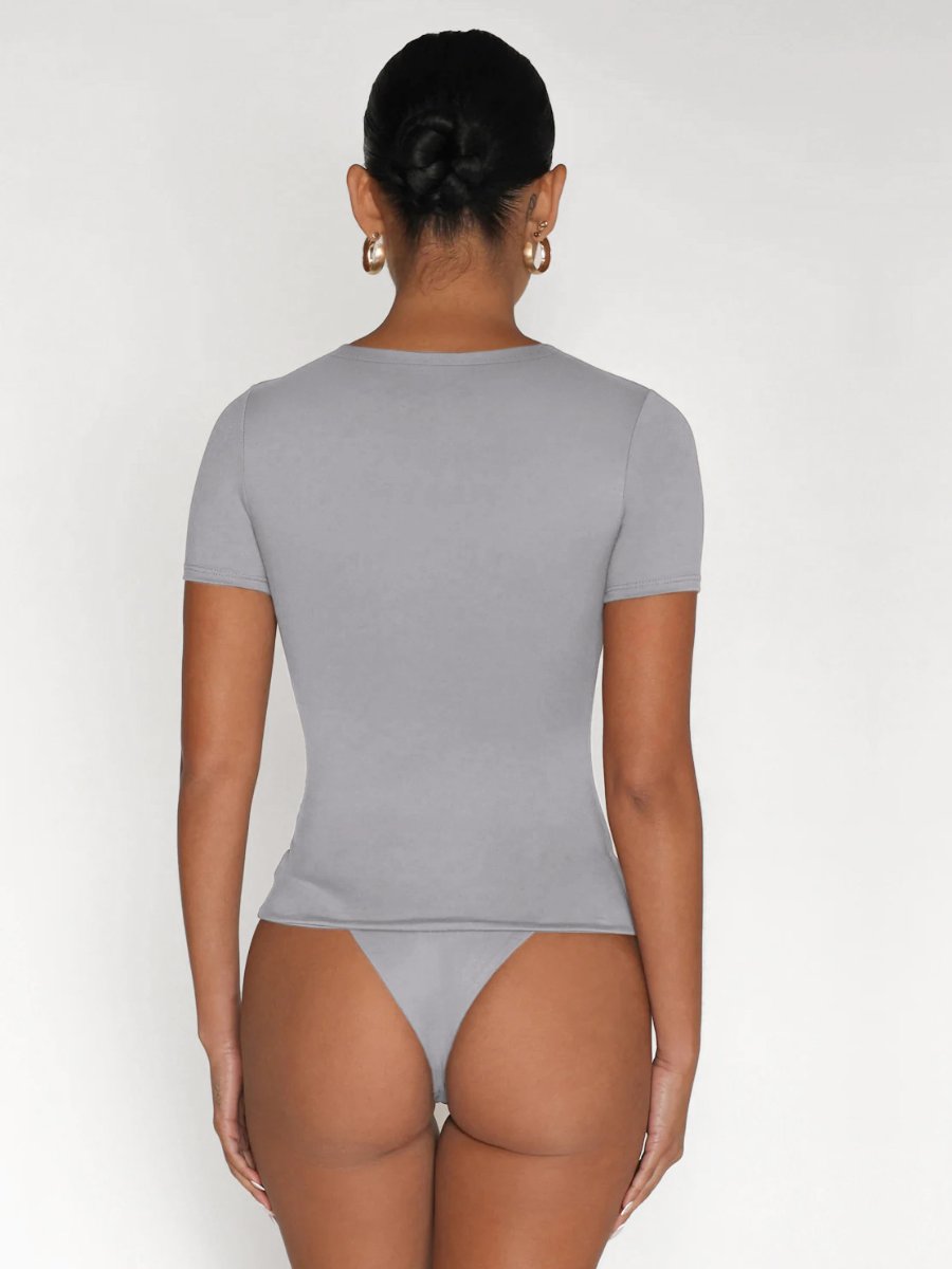Womens Workout Sportswear 80%nylon 20%spandex Baby Tee ESST-01 print logo 51