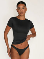 Womens Workout Sportswear 80%nylon 20%spandex Baby Tee ESST-01 print logo 31