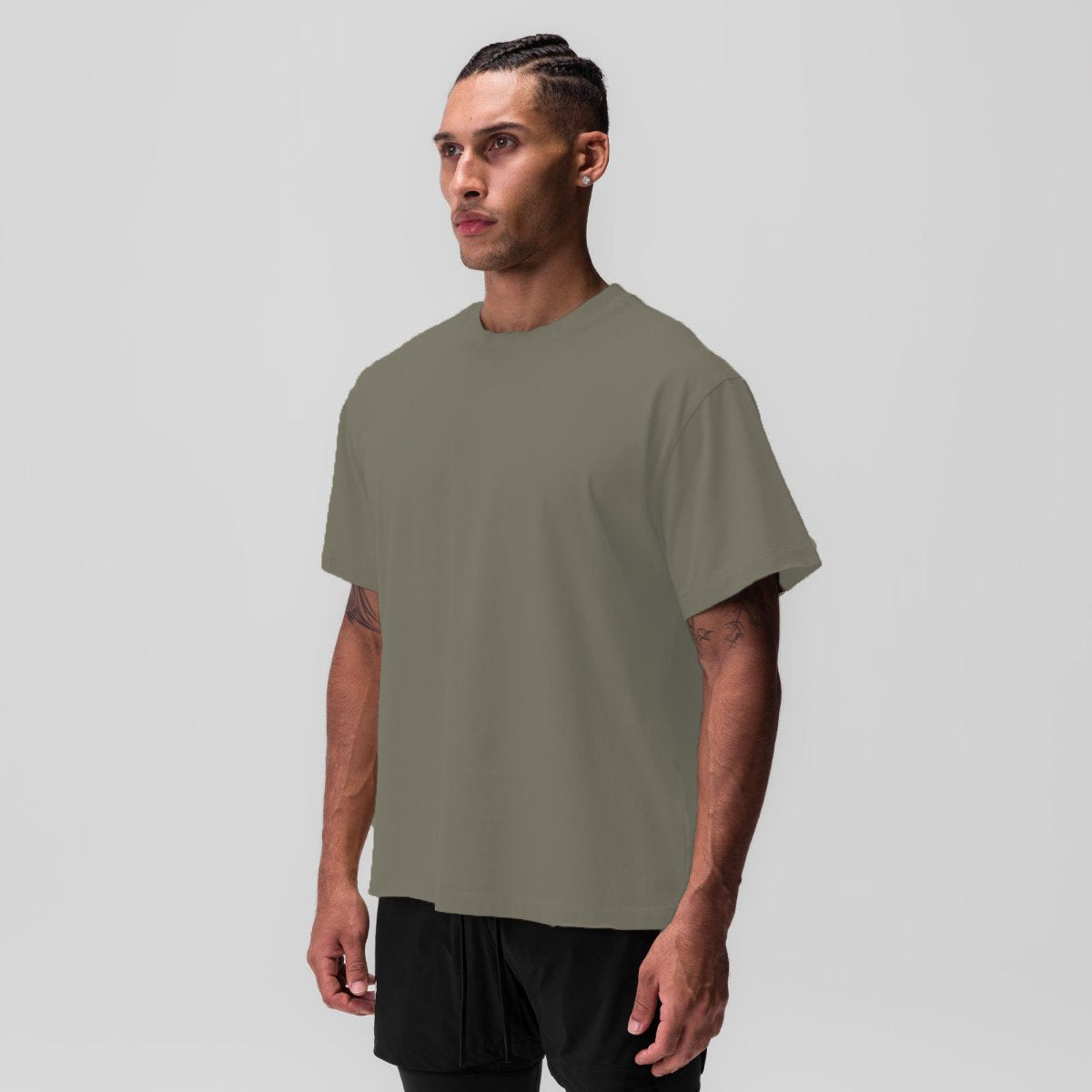 Mens Casual Oversized 40%cotton 40%bamboo 20%polyester T-shirt F-TX240 print logo 9