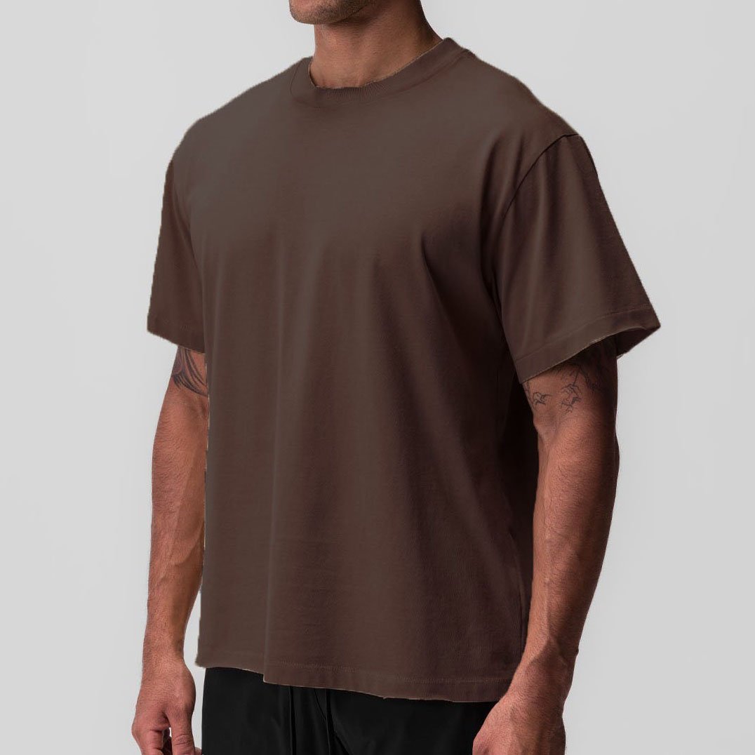 Mens Casual Oversized 40%cotton 40%bamboo 20%polyester T-shirt F-TX240 print logo 15