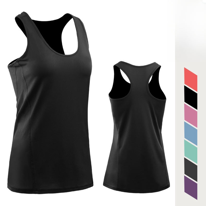 Womens Gym Training 90%polyester 10%spandex Tank Top F8006