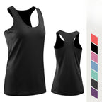 Womens Gym Training 90%polyester 10%spandex Tank Top F8006