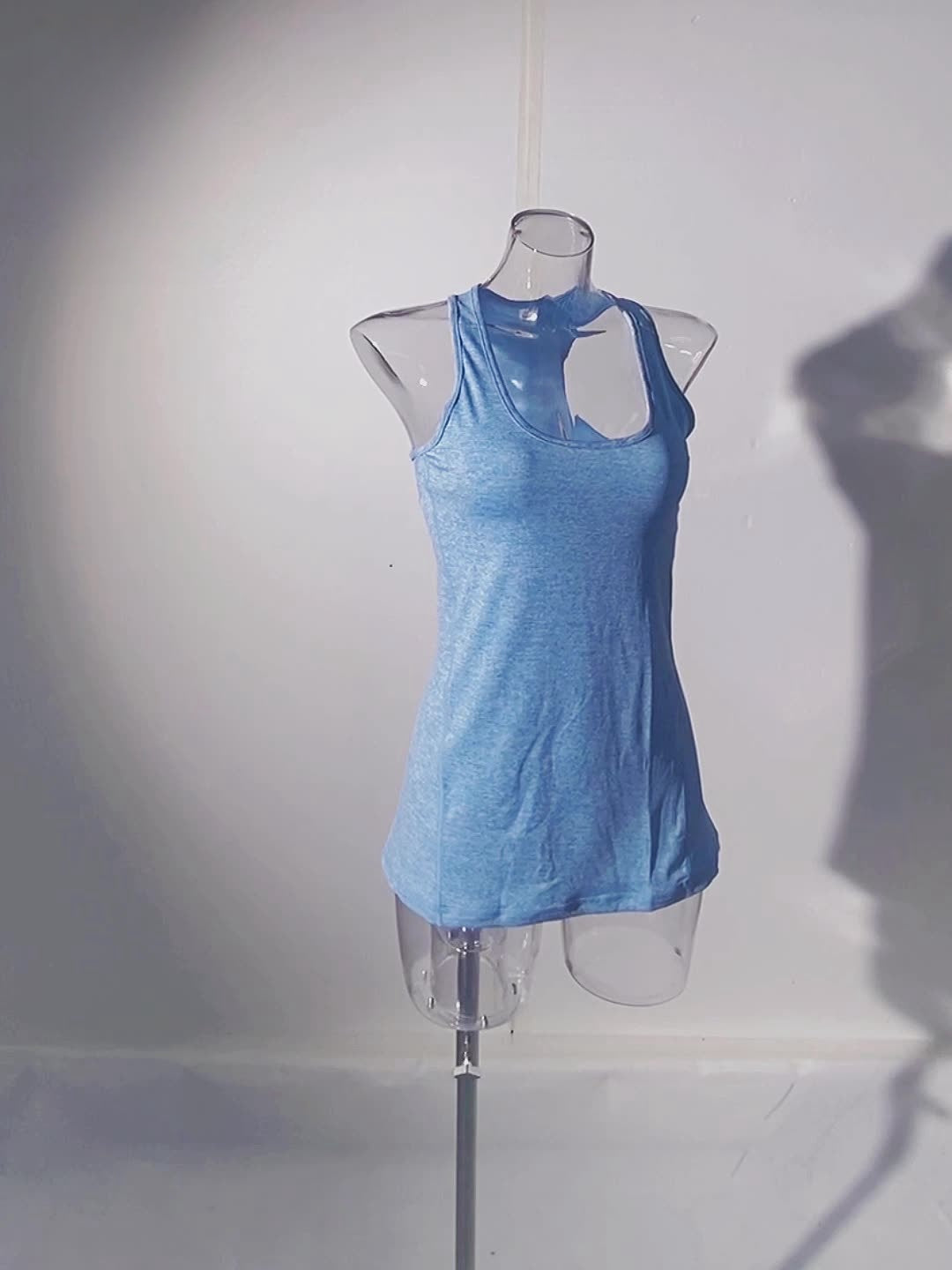 Womens Gym Training 90%polyester 10%spandex Tank Top F8006