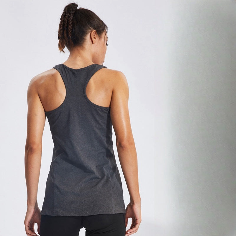Womens Gym Training 90%polyester 10%spandex Tank Top F8006