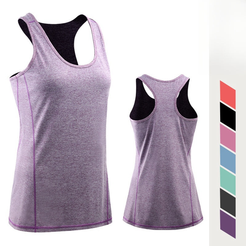 Womens Gym Training 90%polyester 10%spandex Tank Top F8006