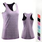 Womens Gym Training 90%polyester 10%spandex Tank Top F8006