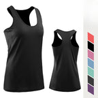 Womens Gym Training 90%polyester 10%spandex Tank Top F8006