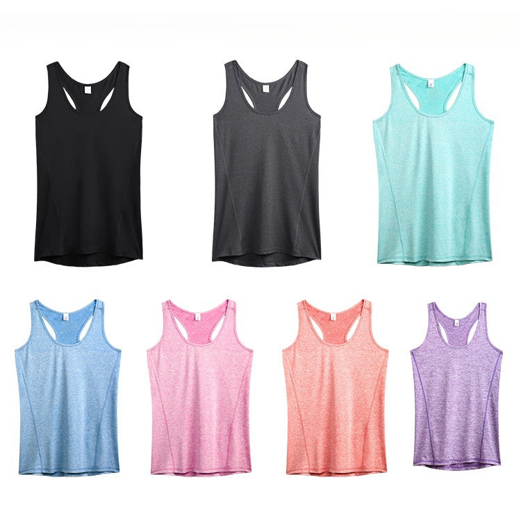 Womens Gym Training 90%polyester 10%spandex Tank Top F8006