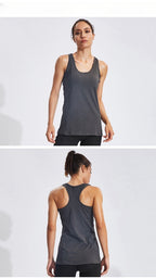 Womens Gym Training 90%polyester 10%spandex Tank Top F8006