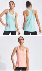 Womens Gym Training 90%polyester 10%spandex Tank Top F8006