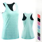 Womens Gym Training 90%polyester 10%spandex Tank Top F8006
