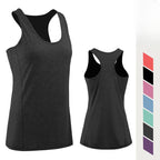 Womens Gym Training 90%polyester 10%spandex Tank Top F8006