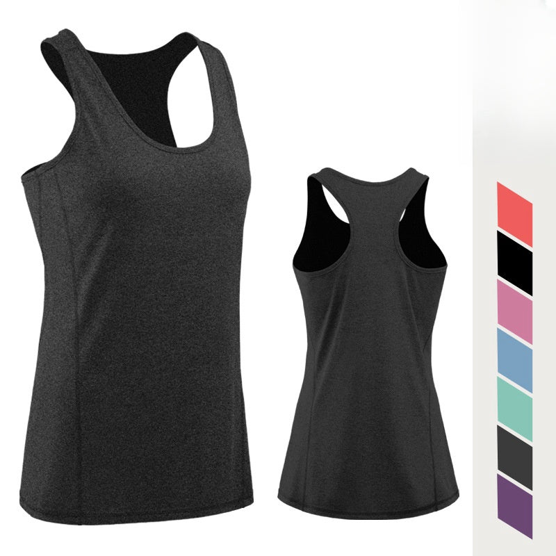 Womens Gym Training 90%polyester 10%spandex Tank Top F8006
