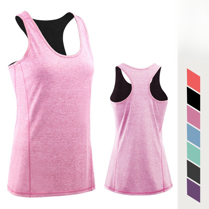 Womens Gym Training 90%polyester 10%spandex Tank Top F8006