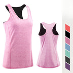 Womens Gym Training 90%polyester 10%spandex Tank Top F8006