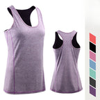 Womens Gym Training 90%polyester 10%spandex Tank Top F8006