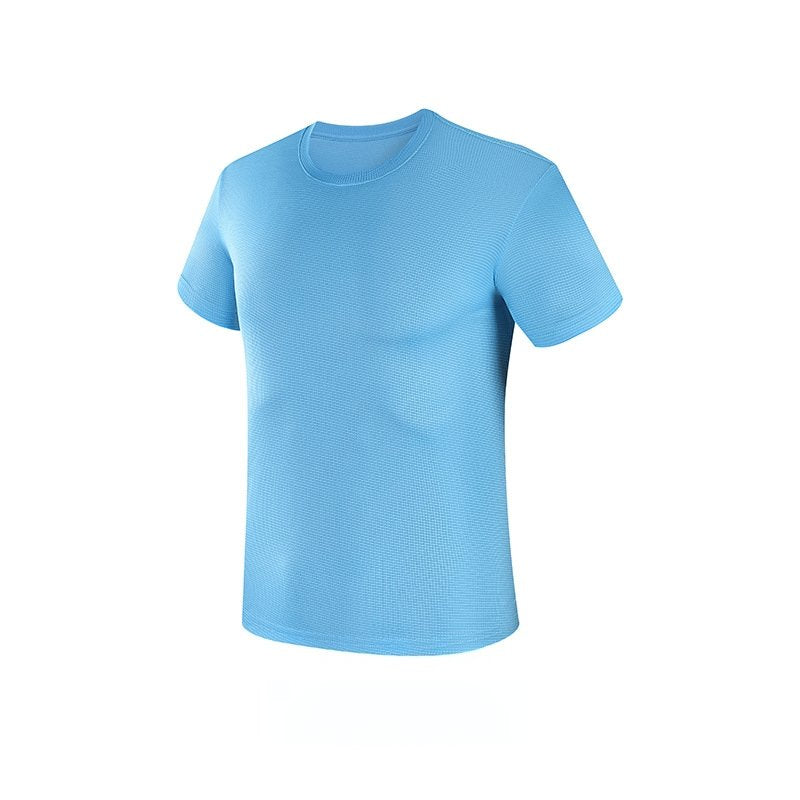 Custom 80GSM 100%polyester Lightweight Men's running shirts FLP-M001-1 print logo 9