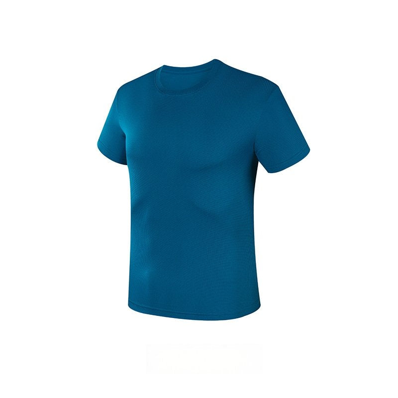Custom 80GSM 100%polyester Lightweight Men's running shirts FLP-M001-1 print logo 7