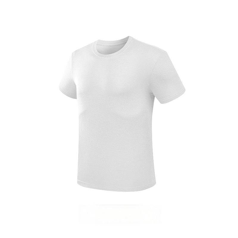 Custom 80GSM 100%polyester Lightweight Men's running shirts FLP-M001-1 print logo 12