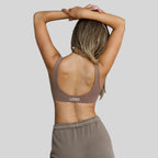 Womens Fitness Activewear 75%Nylon 25%Spandex Sports Bra FNK-2002 print logo 2