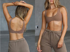 Womens Fitness Activewear 75%Nylon 25%Spandex Sports Bra FNK-2002 print logo 23