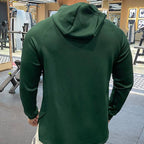 Mens Sports Fitness 95%polyester 5%spandex Hoodie GY-8414 print logo 2