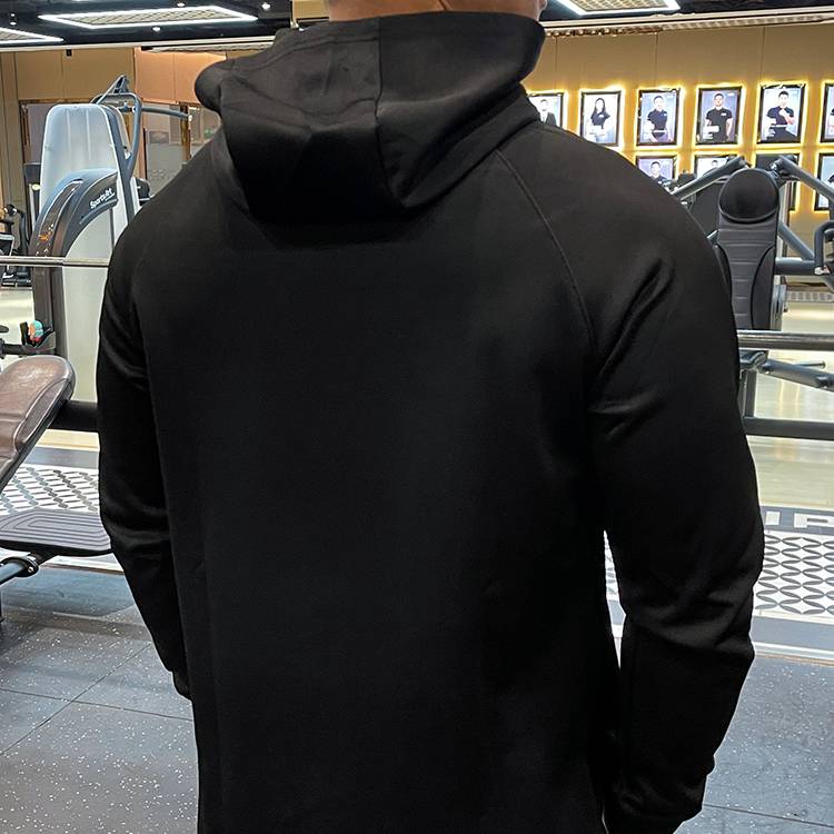 Mens Sports Fitness 95%polyester 5%spandex Hoodie GY-8414 print logo 10