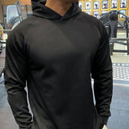 Mens Sports Fitness 95%polyester 5%spandex Hoodie GY-8414 print logo 8