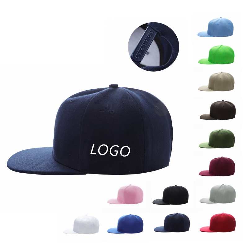 Casual Hip Hop 100% polyester Flat Bill Flat brim solid color wool felt hip-hop hatHB126 print logo 21