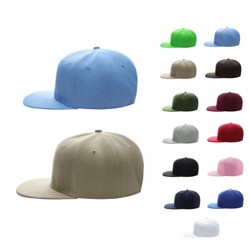 Casual Hip Hop 100% polyester Flat Bill Flat brim solid color wool felt hip-hop hatHB126 print logo 22