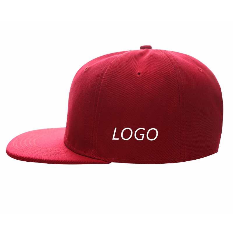 Casual Hip Hop 100% polyester Flat Bill Flat brim solid color wool felt hip-hop hatHB126 print logo 24