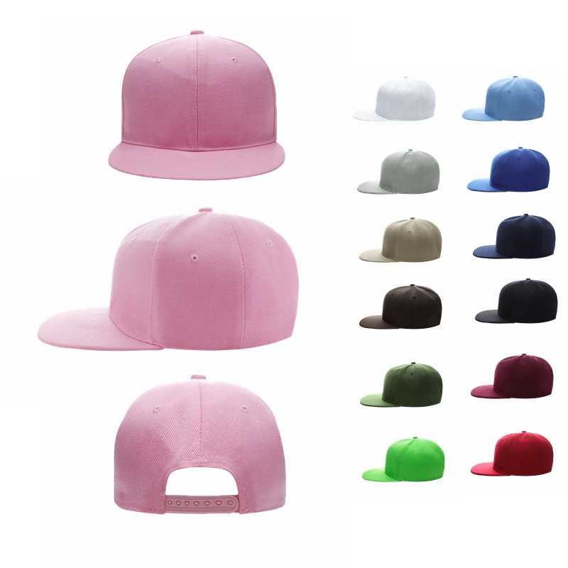 Casual Hip Hop 100% polyester Flat Bill Flat brim solid color wool felt hip-hop hatHB126 print logo 20