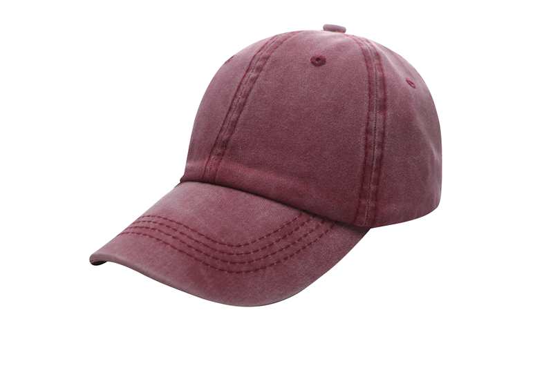 Baseball Washed 100% cotton Washing cloth pure cotton six piece cap HB128 print logo 13