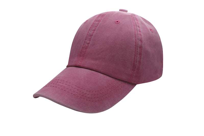 Baseball Washed 100% cotton Washing cloth pure cotton six piece cap HB128 print logo 10