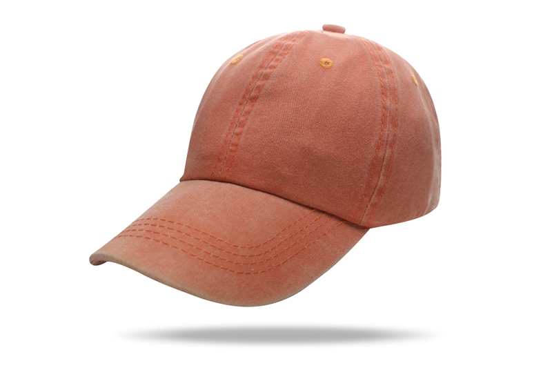 Baseball Washed 100% cotton Washing cloth pure cotton six piece cap HB128 print logo 31