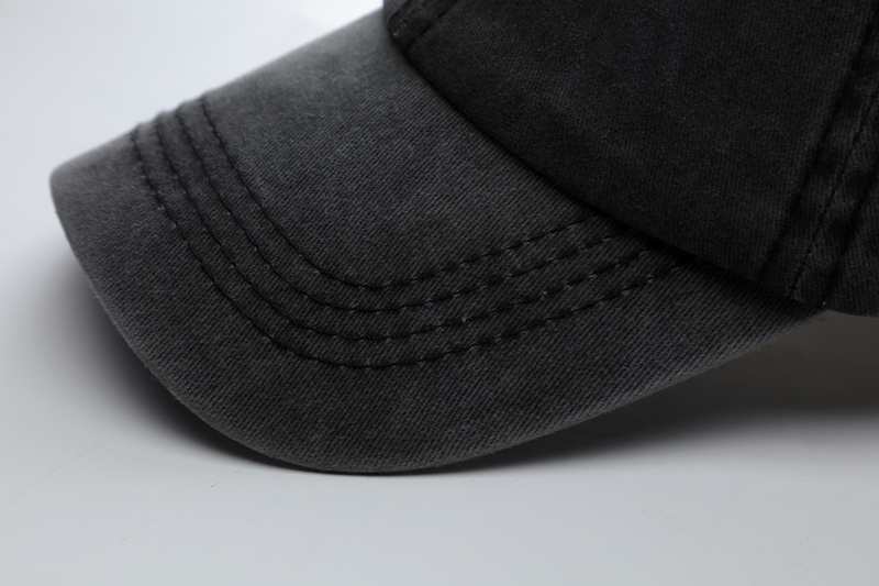 Baseball Washed 100% cotton Washing cloth pure cotton six piece cap HB128 print logo 43