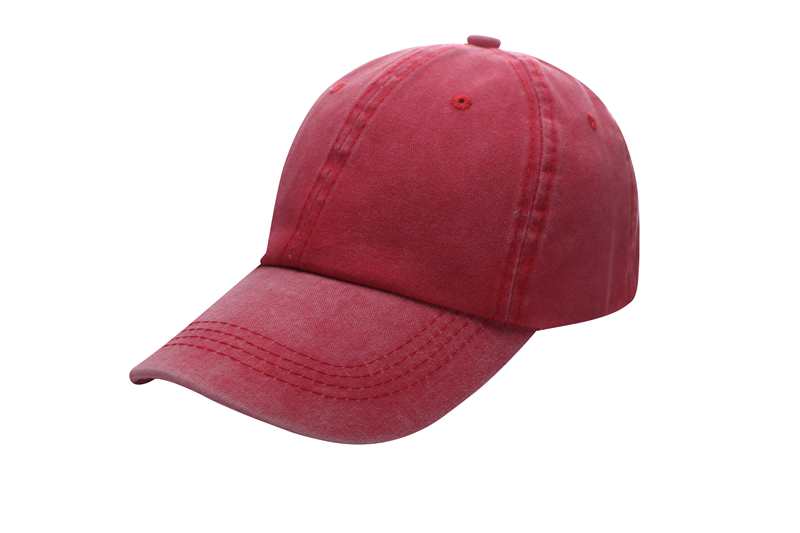 Baseball Washed 100% cotton Washing cloth pure cotton six piece cap HB128 print logo 15
