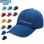 Baseball Washed 100% cotton Washing cloth pure cotton six piece cap HB128 print logo 24