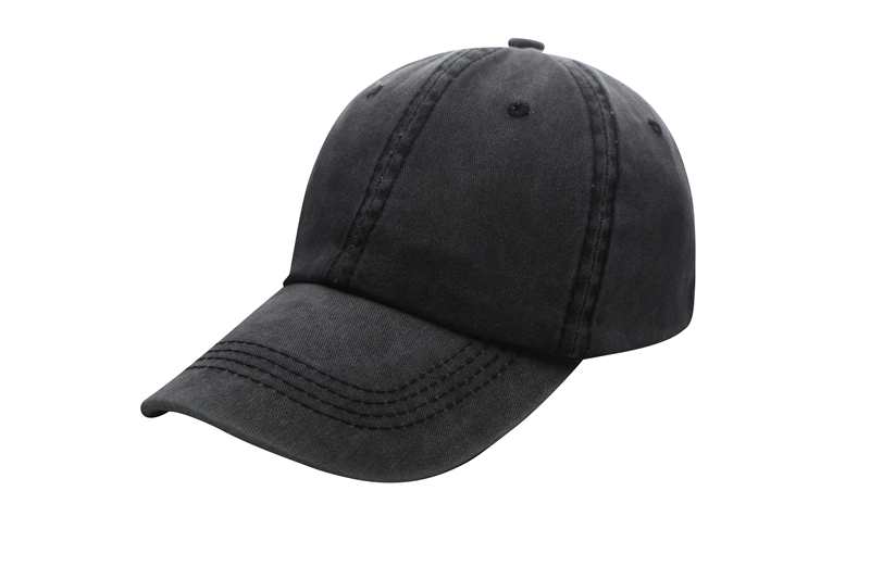 Baseball Washed 100% cotton Washing cloth pure cotton six piece cap HB128 print logo 4